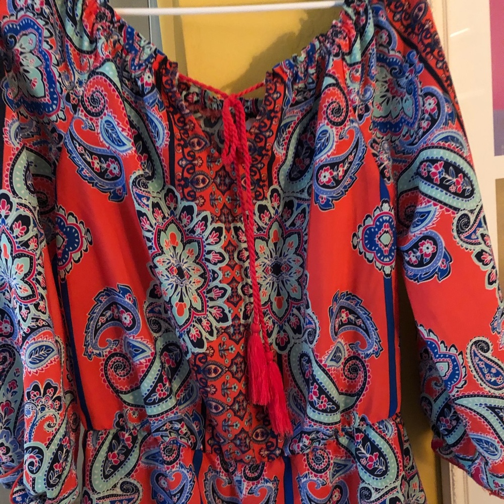 Romper, coral color, sexy w/a tan & heels